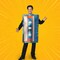 Get Real Cassette Tape Costume Adult Throwback Foam Tunic Outfit